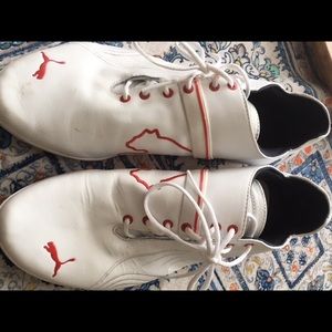 White Ferrari puma sneakers